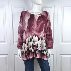 VIA VITALE women's XL floral sweater NEW!!